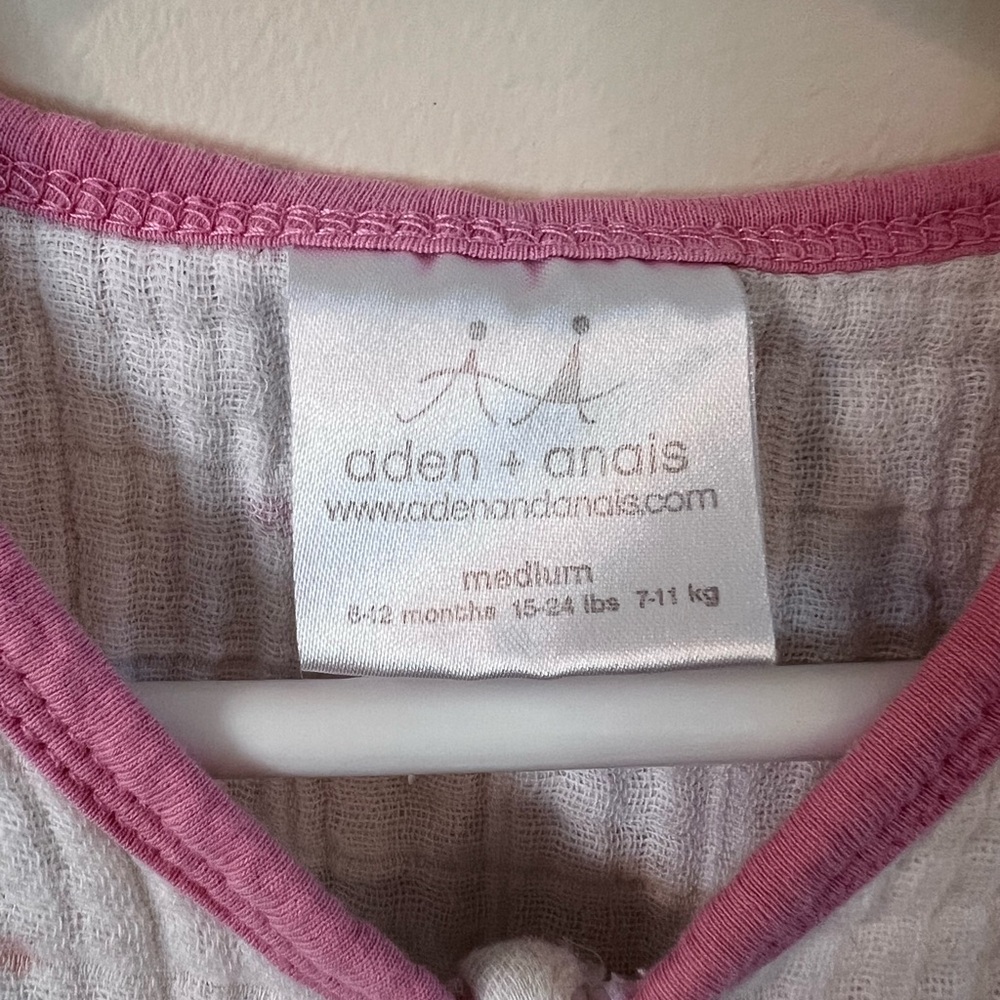 Aden + Anais Pink and White Sleep Sack